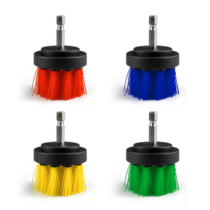 Brosse de nettoyage multi-usages DB010B à poils sertis, rigide moyenne, à extrémité sphérique, avec tige hexagonale de 1/4 po pour perceuse, brosse de nettoyage électrique - Product Image 5