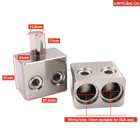 Connecteurs de bornes d'amplificateur de voiture 0GA 4GA 8GA en cuivre, installation rapide, réducteurs d'entrée pour amplificateurs de voiture, accessoires de câble d'alimentation