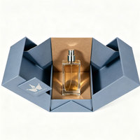 Boîtes rigides de luxe personnalisées pour parfums, fabrication avec gaufrage, design carré à double porte, impression de logo, fermeture magnétique, boîte pour cosmétiques