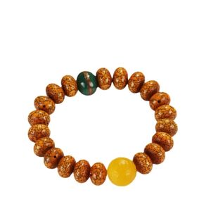 Stern- und Mond-Bodhi-Samenperlen mit natürlichem gelbem Achat – Modischer Glücksbringer als Einzelstrang - Product Image 5