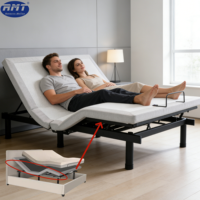 Fabricant B2B de meubles de chambre à coucher, nouveau modèle de lit simple en métal à hauteur réglable automatiquement, design minimaliste, pliable