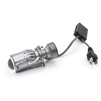 AILECAR LM-1 Mini H4 Bi LED Projecteur Lentille Plug and Play Phare LED 60W 1600LM 6000-6500K Lampe Avant Universelle pour Voiture