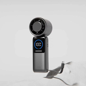 Ventilateur portable pliable <span class=keywords><strong>3</strong></span>-en-1 de 8000 mAh, multifonctionnel avec 5 vitesses de vent, ventilateur de poche pratique pour l'extérieur avec batterie externe - Product Image 1