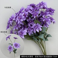 Realistischer Lila Seidenblumenstrauß Gemischtes Blumenarrangement für Hochzeit, Zuhause, Hotel, Weihnachten, Chinesisches Neujahr Dekorationen