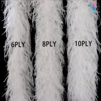 Plumes de qualité châle teint en vrac 10-15 cm Boa de plumes d'autruche noire pour les décorations de fête de carnaval artisanat couture