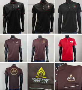 도매 식당 바 직원 유니폼 맞춤 인쇄 자수 로고 폴로 셔츠 유니폼 - Product Image 5