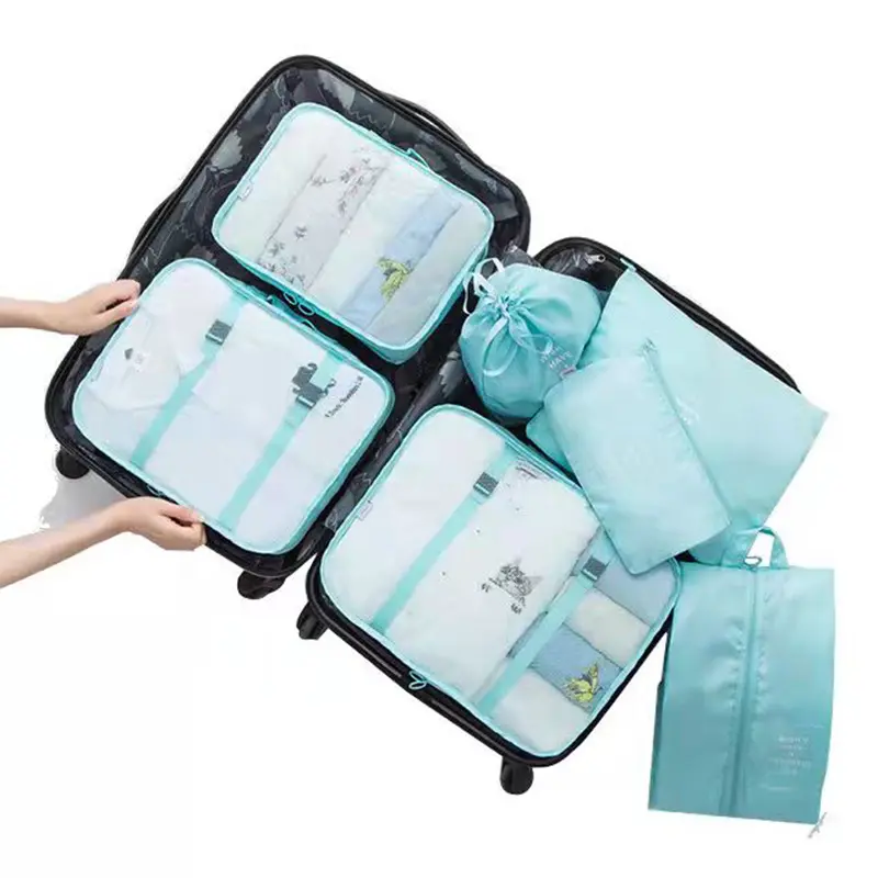 Factory Direct Selling Wholesale luggage Set Travel Bags Packing Cubes Luggage Organizer Duffel Bag toiletry bag