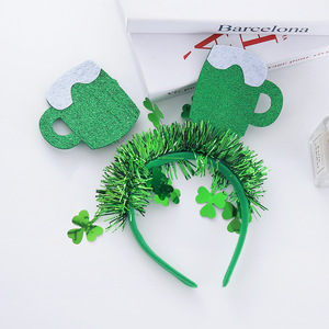 Diadema al por mayor de nueva llegada para el Día de San Patricio, lazo de trébol, aro para el pelo, accesorio verde para fiesta de carnaval - Product Image 5