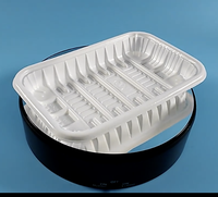 Barquettes rectangulaires jetables en plastique PP multicolores pour aliments frais/fruits/fruits de mer/viande/burgers – Vente en gros