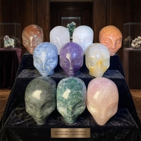 Vente en gros : Ornement artisanal moderne en cristal de quartz rose, sculpture extraterrestre en pierre précieuse pour la décoration