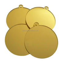 Cirkel Spiegel Acryl Schijf Goud Acryl Sleutelhanger Blanks Klant Acryl Ornament Blanks