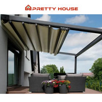 Pergola d'extérieur motorisée à ouverture étanche Systèmes PVC Auvent de terrasse de garage Toit rétractable