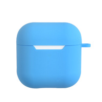 Étui de chargement portable en silicone souple anti-poussière, anti-chute, anti-plis, couleur unie, compatible sans fil, marque ODM pour Air Pods 3