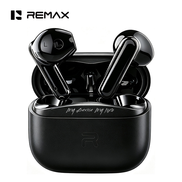 REMAX TWS-25 Wireless Earbuds Long Battery Life Bluetooth 6.0 Ear Buds Semi in Ear Headphones APP Control 4-Mic Bass Earbuds