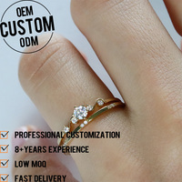 Op maat gemaakte vergulde eeuwigheidsring set voor bruiloft & verloving, luxe designer Valentijnsdag cadeau, gratis cadeautjes