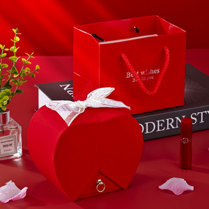 Apple Creative Rose Coffret Cadeau Collier Bague Parfum pour Amis Saint Valentin Noël Anniversaire Coffret Cadeau - Product Image 3