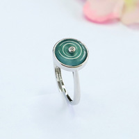 Bagues ajustables en pierre naturelle vintage, jade bleu du Myanmar, jadéite, pour femme, cadeau