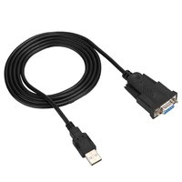 Venta al por mayor de fábrica, adaptador de serie hembra DB9 de 9 pines RS232 tipo a macho a estándar, USB tipo a macho