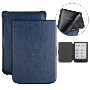 Capa inteligente flip de couro tpu, capa protetora inteligente para pocketbook 616 627, pocketbook, touch lux 4, função dormir, macia, 632