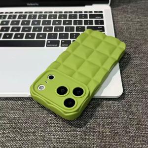 Coque de téléphone à motif quadrillé, finition mate effet peau, pour iPhone 17 16 15 14 13 12 11 Pro Max, protection premium anti-chute - Product Image 4