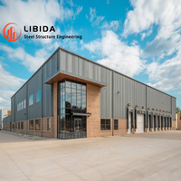 Almacén Industrial Modelo WAREHOUSE, Estructura de Acero Moderna Resistente a Explosiones, Certificado CE, Kit Prefabricado Completo, Construcción Rápida