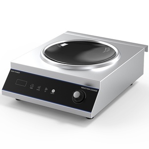 Table de cuisson à induction concave 3000-3999W, 110V, norme américaine, haute puissance, commerciale, en acier inoxydable, avec fonction vapeur et contrôle tactile - Product Image 4