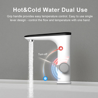 Briwellna 3.2kW 220V chauffage électrique robinet d'eau instantané chaud froid LED affichage salle de bain robinet céramique Valve noyau plastique