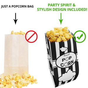Pacchetto personalizzato all'ingrosso di colore popcorn favore <span class=keywords><strong>dolci</strong></span> pasticceria striscia di caramelle piccolo cibo regalo sacchetti di carta Kraft con il proprio Logo - Product Image 2