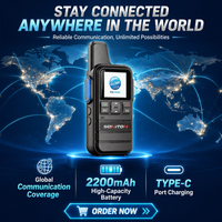 Radio Walkie Talkie 4G POC Portabel Ultra Ringan Berkapasitas Tinggi, Mendukung SIM GPS, Jangkauan Komunikasi Jarak Jauh Global