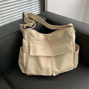 Canvas Tote Bag Wholesale Large Capacity Color Fashionable Shoulder Bag Shopping Handbag for Women Daily Use - Product Image 1