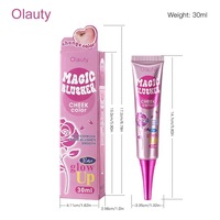 Amazen fard à paupières liquide 4 couleurs, double usage pour les lèvres et les joues, contour naturel, reflets fins et chatoyants