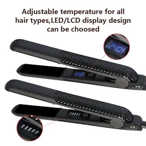 Fabricantes de ferramenta de penteados portátil com tela LCD LED alisador de cabelo profissional de cerâmica 470 graus para cabelos