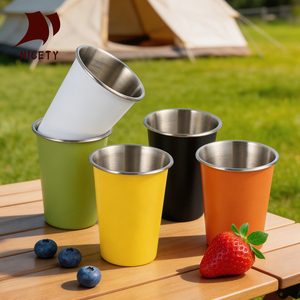 Tasse à bière en acier inoxydable incassable de 350 ml à paroi simple pour restaurant, café, thé et boissons - Product Image 5