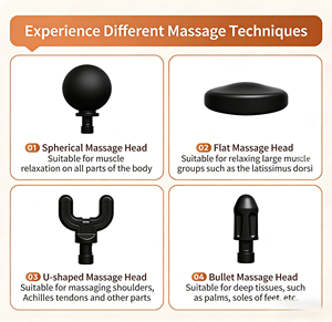 Pistolet de massage électrique haute fréquence transfrontalier en forme de U pour soulager la fatigue musculaire, pistolet de massage des fascias pour les épaules et le cou - Product Image 6