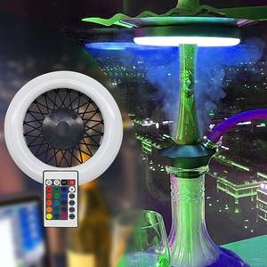 LOMINT Lumière LED Colorée pour <span class=keywords><strong>Chicha</strong></span>, Lampe Anneau à Boucle Perforée, <span class=keywords><strong>Ambiance</strong></span> de Fête, Bar, Boîte de Nuit, Décoration pour Fumer L012 - Product Image 2