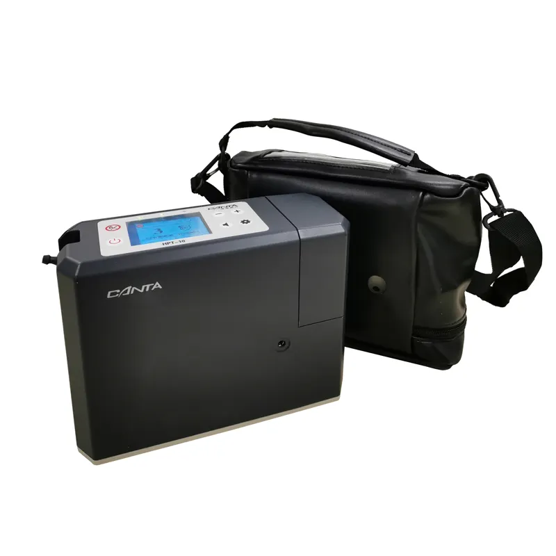 Pengiriman cepat Mini portabel perjalanan baterai medis konsentrator oksigen dengan tas bahu