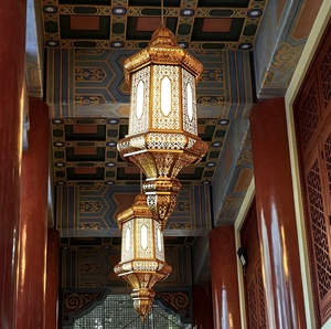 Lustres en fer de style chinois vintage d'Asie du Sud-Est, luminaires de style Xinjiang pour auberges, restaurants, clubs, cafés - Product Image 4