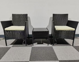 Set Divano <span class=keywords><strong>e</strong></span> Sedie in Rattan per Balcone, Giardino <span class=keywords><strong>e</strong></span> Patio con Tavolo, Design K/D - Product Image 3