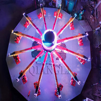 Manèges de fête foraine, équipement d'amusement extérieur de grande taille, machine à rebondir mobile Techno Jump RideTrailer, fibre de verre, acier, 24 personnes