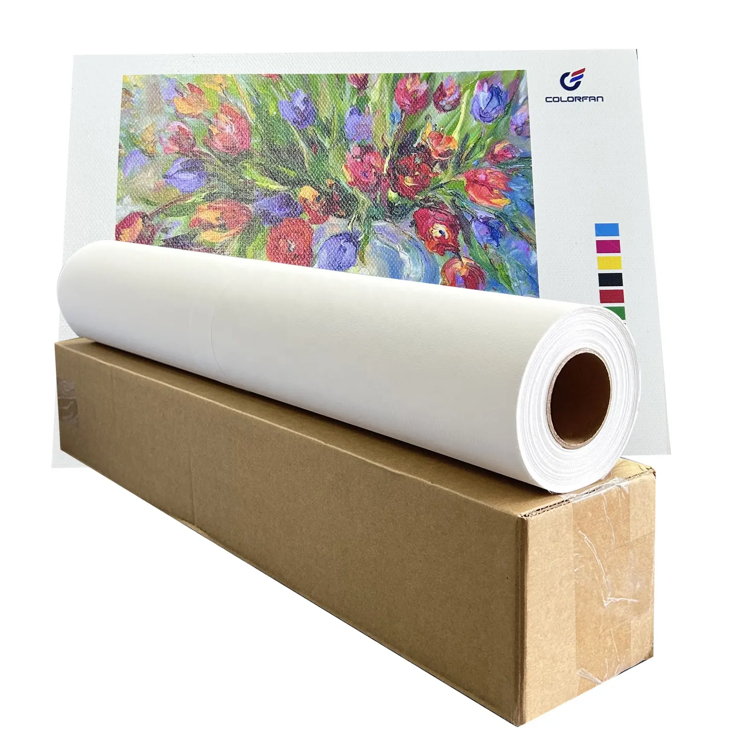 Colorfan 380g Grande Formato Poli Algodão Personalizado Em Branco Art Inkjet Canvas Roll