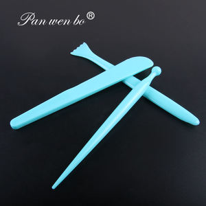 Ensemble d'outils de modelage portables Panwenbo pour artistes, pour enfants et débutants, 3 pièces, couteaux de sculpture en plastique ABS, argile bleue, poterie - Product Image 4