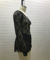 Nouveau Costume de Danse Attrayant en Dentelle Noire pour Filles Adultes-Costumes Lyriques-10