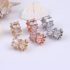 Groothandel Sieraden Maken Bevindingen Verguld Koper Groot Gat Cz Micro-Instelling Durm Cilinder Spacer Voor Diy Vrouwen Ketting