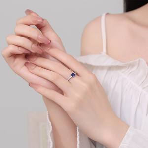 <span class=keywords><strong>Bague</strong></span> de princesse de luxe en argent sterling 925, <span class=keywords><strong>bague</strong></span> de fiançailles en <span class=keywords><strong>diamant</strong></span>, <span class=keywords><strong>bague</strong></span> en <span class=keywords><strong>saphir</strong></span> tendance - Product Image 2