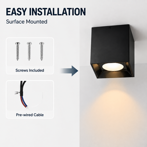 Plafonnier LED COB Carré, Projecteur d'Intérieur Commercial pour Hôtels, Bureaux et Domiciles - Product Image 3