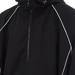 Streetwear Jogging Costume Survêtement Unisexe <span class=keywords><strong>2</strong></span> Pièces Ensemble Nylon Coupe-Vent Personnalisé Polyester Ligne Réfléchissante logo Sportswear Suit - Product Image 2