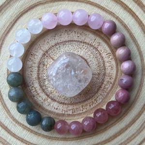 สร้อยข้อมือหินธรรมชาติ ลูกปัดแก้วหลากสี บรรเทาความวิตกกังวล คุณภาพสูงสุด ไม่มีค่าต่างๆ ระหว่างผู้ขาย ตัวเลือกหินตามสั่ง - Product Image 3