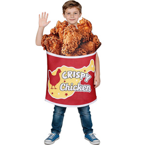 Costume de poulet frit en seau unisexe pour adulte en polyester et éponge pour fête d'Halloween - Product Image 2