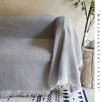 Fabricant de couvertures de canapé ODM OEM, couverture de canapé en microfibre haut de gamme, couverture en coton texturé pour cadeau
