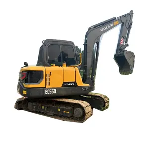 Volvo used engineering excavating digging mining machinery excavator 5Ton big crawler excavator EC55